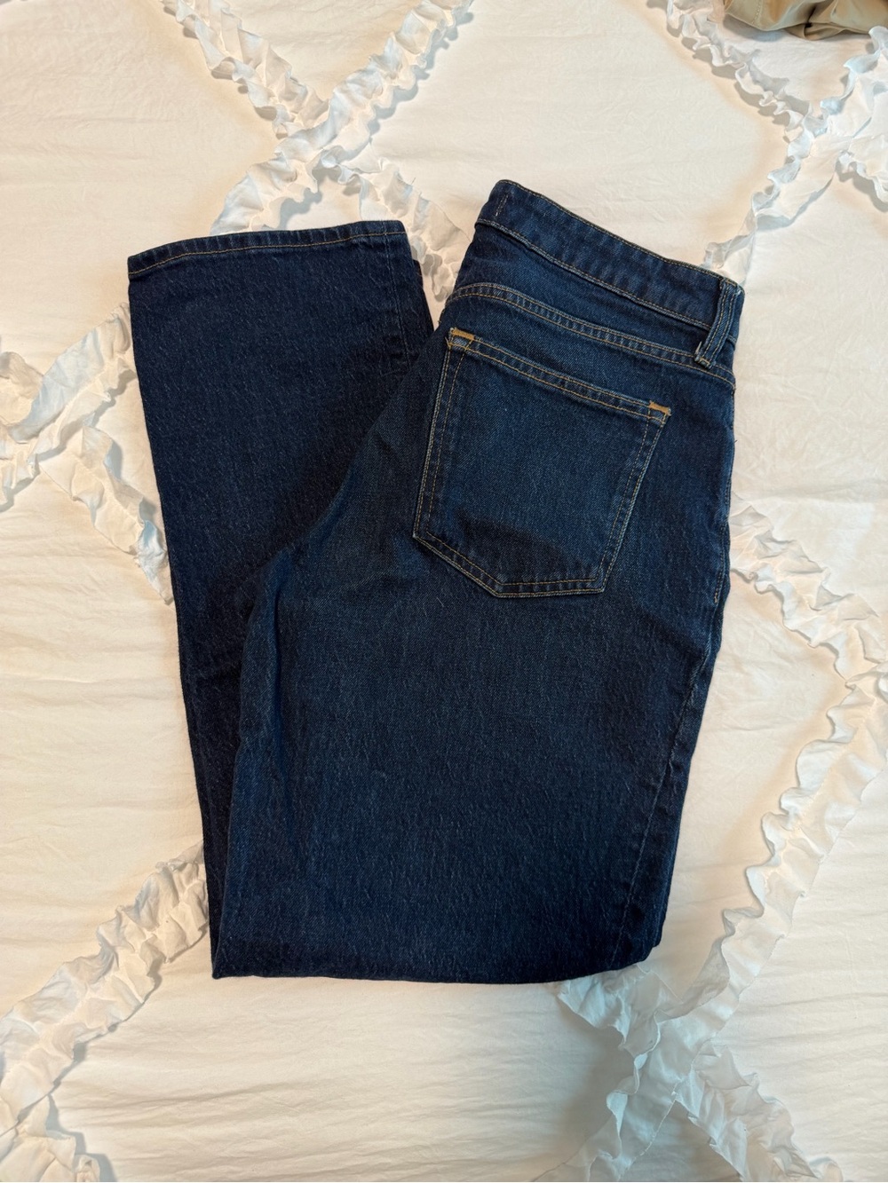 Abercrombie & Fitch Women’s Curve Love 90’s Straight Dark Indigo Jeans
